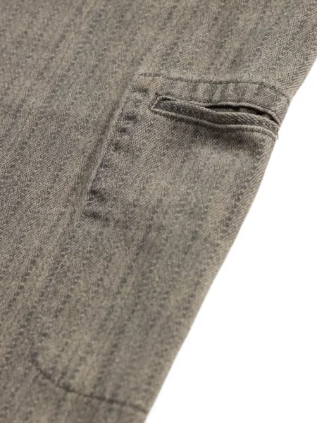 Pantaloni Ralph Lauren Rrl cu model herringbone gri