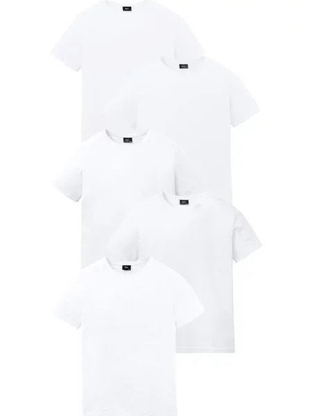 T-shirt 5 szt. biała