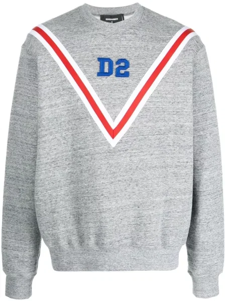 Hanorac Dsquared2 cu broderie gri