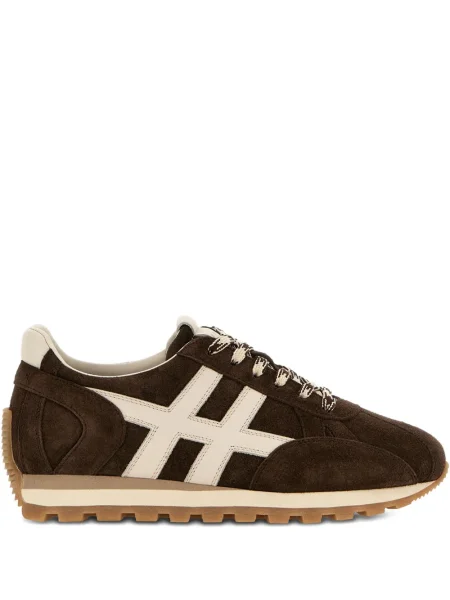 Sneakerși Hogan din piele de căprioară maro