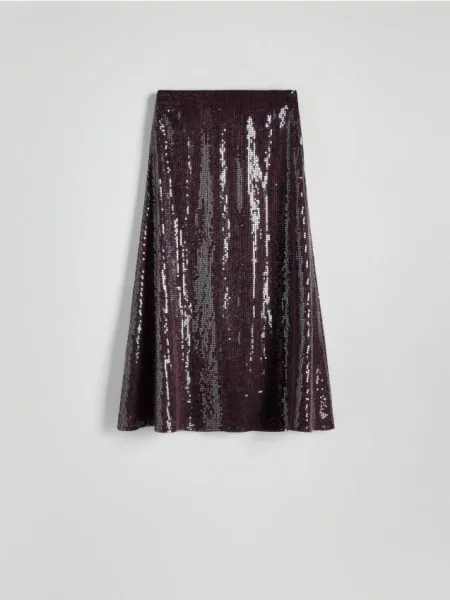 Reserved Spódnica midi z cekinami wielobarwny