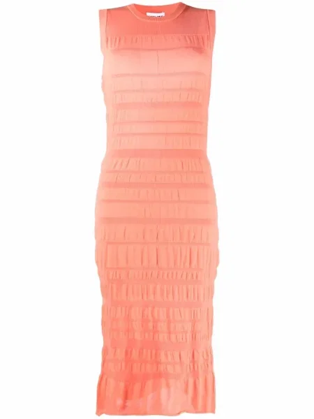 Rochie midi Kenzo cu dungi cu volane