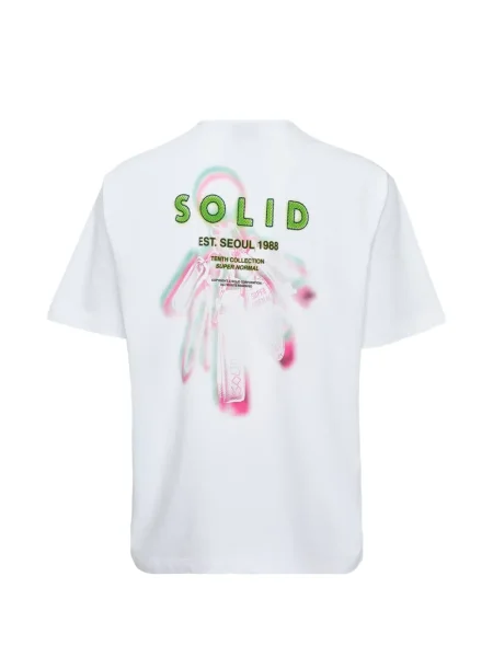 Póló Solid Homme nyomtatás fehér