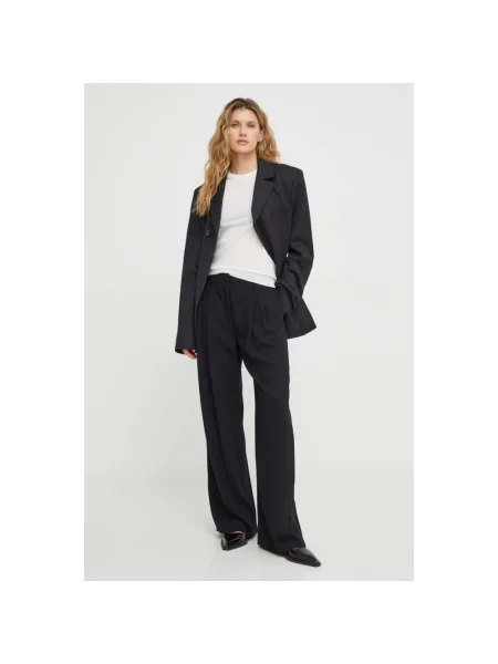 Day Birger et Mikkelsen spodnie szerokie high waist czarny