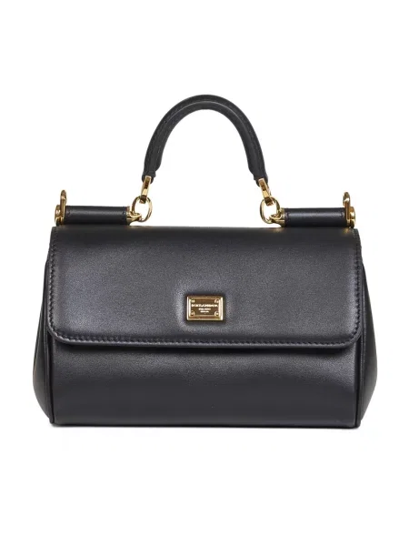 Mała mały torebka skórzana Dolce And Gabbana czarna