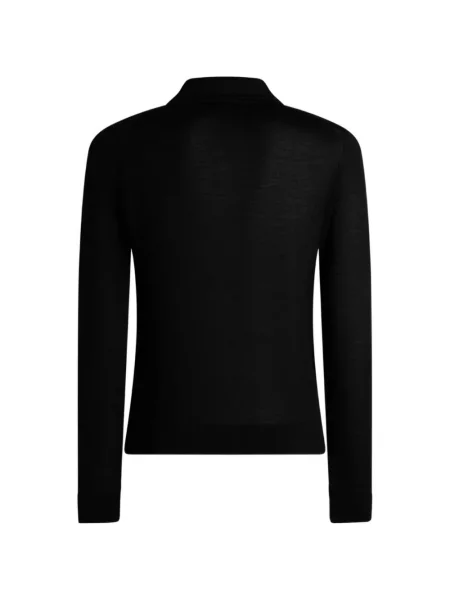 Tricou polo Etro de lână negru