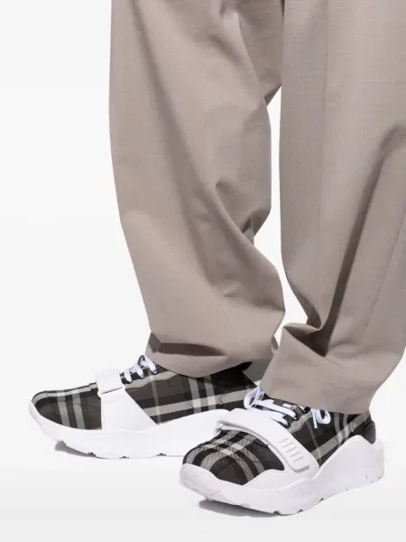 Kockás pántos sneaker Burberry zöld
