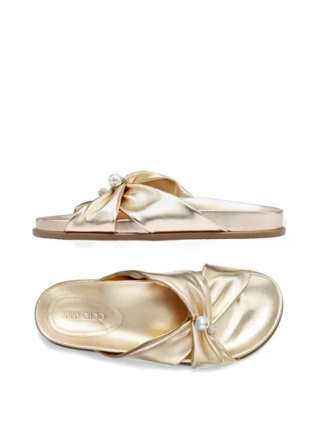 Sandale Jimmy Choo cu perle din piele