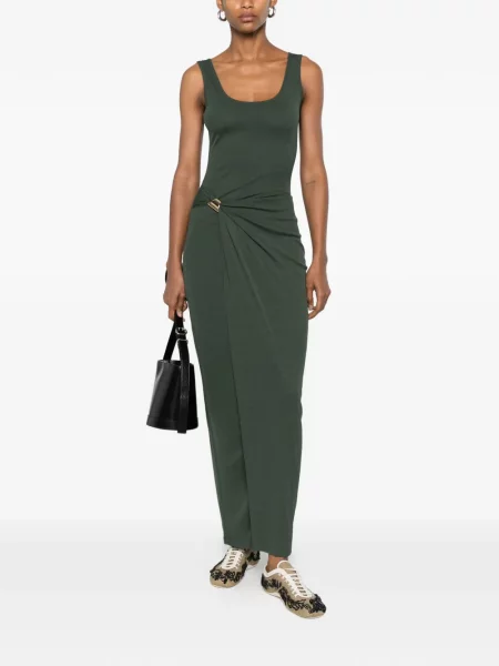 Rochie maxi Nanushka cu volane verde