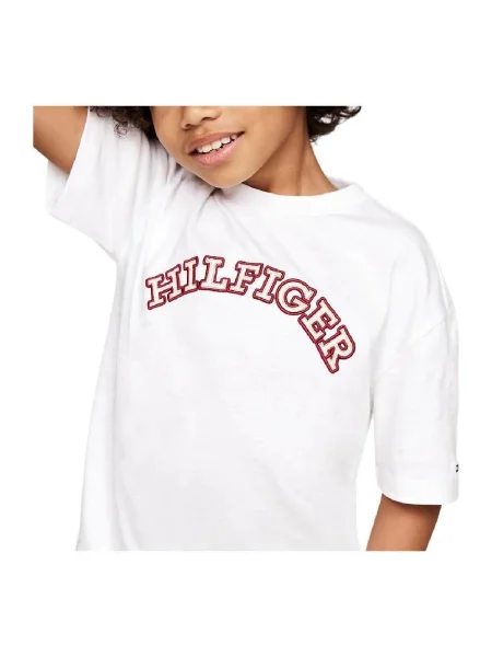 Tricou copii Tommy Hilfiger alb
