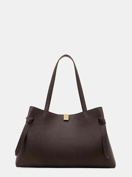 Geanta de piele Yuzefi din piele maro