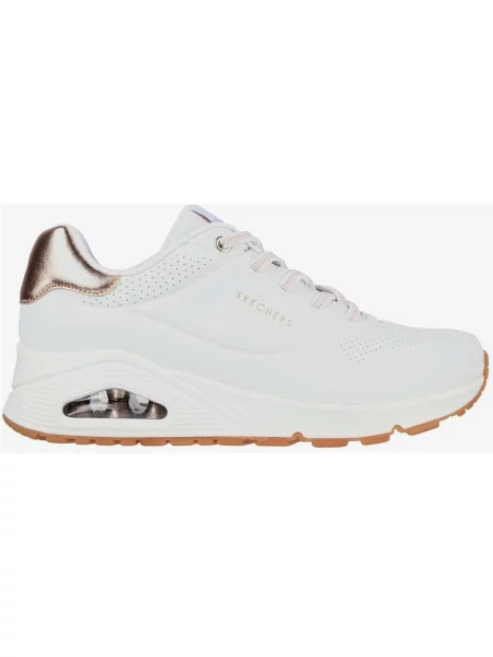 Tenisówki Skechers Uno Shimmer Away w kolorze biało-złotym białe