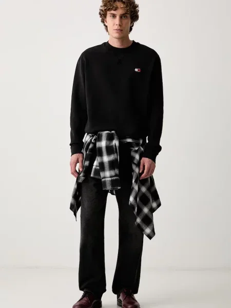 Tommy Jeans hanorac pentru bărbați cu negru
