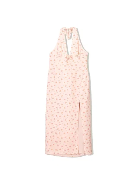 Bershka Rochie de vară / verde / roz / roz galben