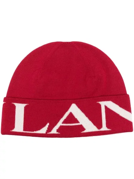 Căciulă Lanvin de lână cu autograf roșu