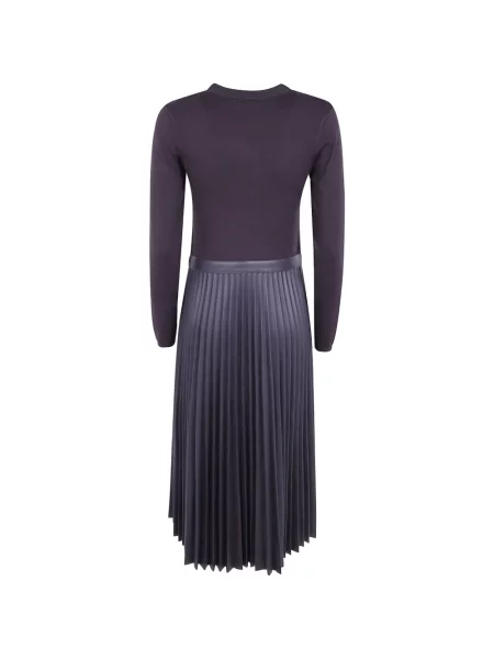 Lung rochie Twinset din piele violet