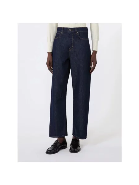 Jeansy Weekend Max Mara niebieskie