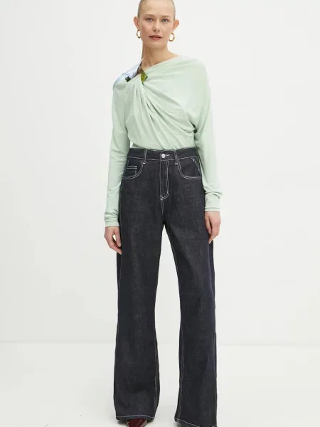 Блузка Victoria Beckham візерунок зелений