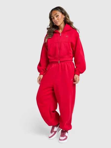 Jordan Spodnie W Brooklyn Fleece Jogger czerwone
