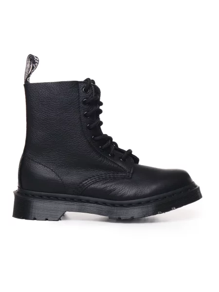 Dr. Martens workery skórzane Pascal MONO na płaskim czarny