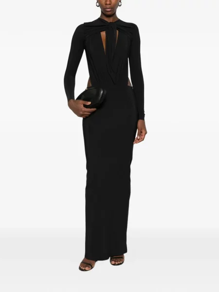 Rochie maxi Amazuìn cu volane negru