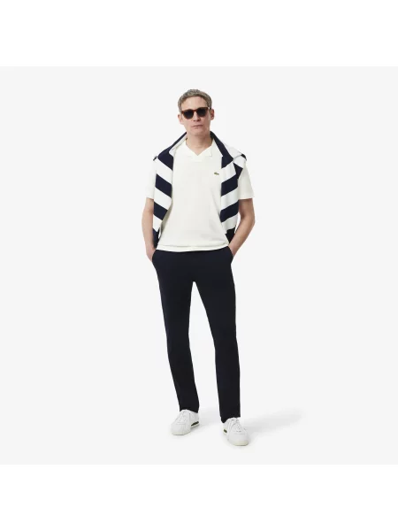 Lacoste Lniana Koszulka Polo Classic Fit biała