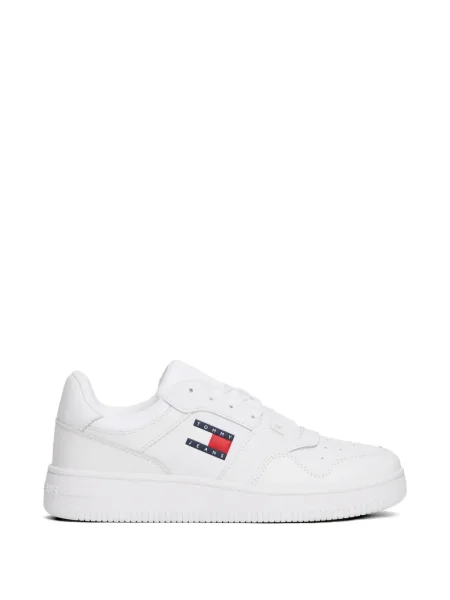 Sneakerși Tommy Jeans cu autograf alb