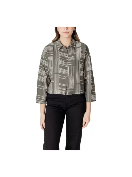 Krótka koszula Jacqueline De Yong zielona