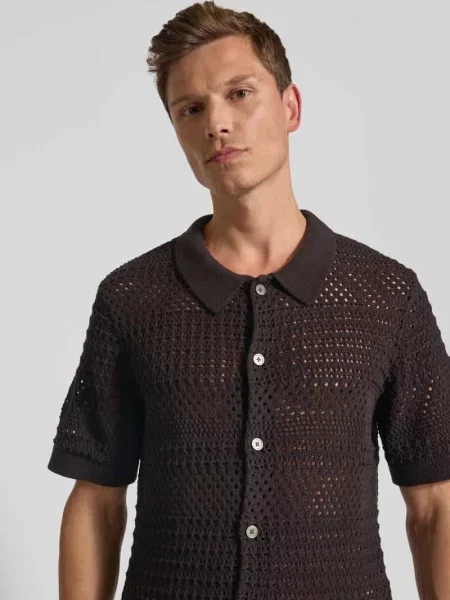 Dzianinowa koszula Jack & Jones Premium czarna