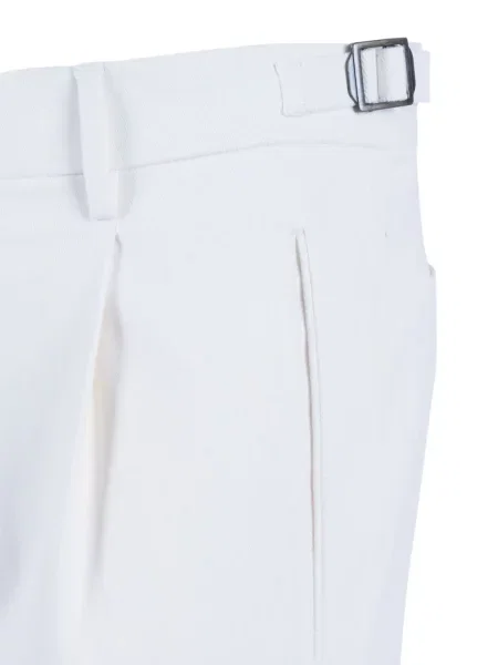 Pantaloni Berwich conici alb