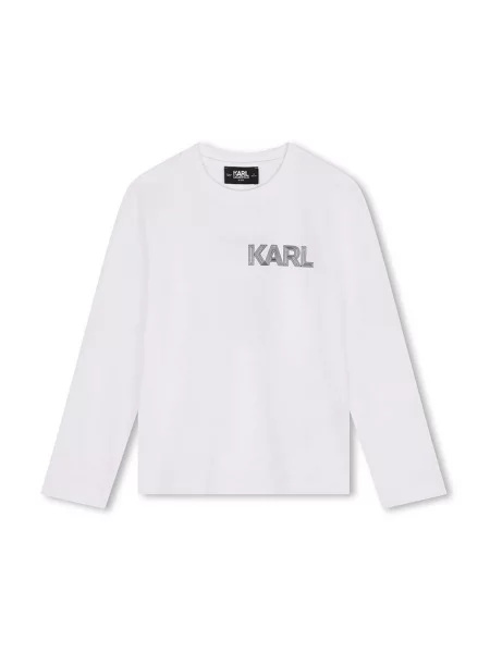 Karl Lagerfeld Dječja majica dugih rukava bijela