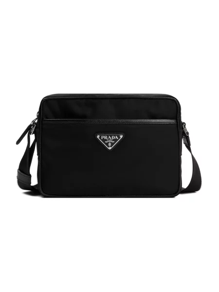 Torba crossbody Prada skórzana czarna
