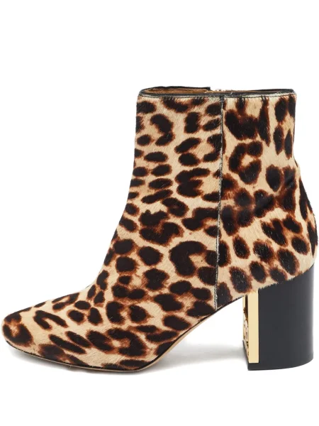 Botine Tory Burch cu imagine cu model leopard maro