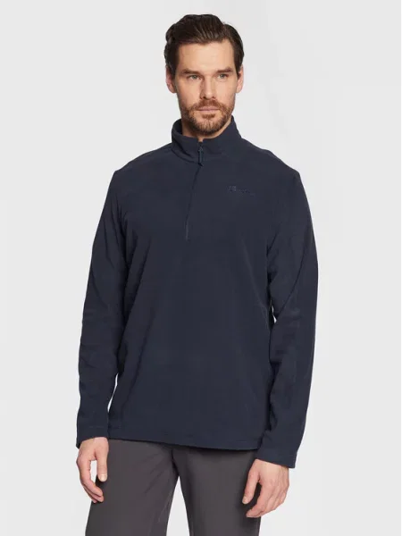 Jack Wolfskin Fleecová mikina Taunus Tmavomodrá