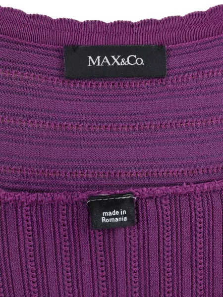 Rochie midi Max&co. fără mâneci plisată de costum violet