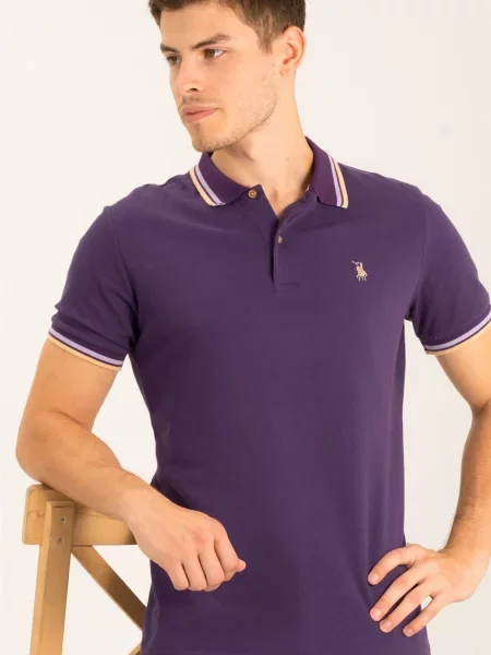 Tricou polo Dewberry violet