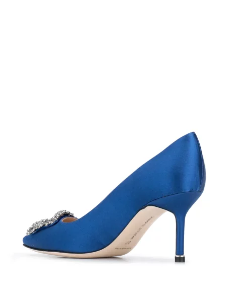 Lodičky Manolo Blahnik s přezkou modré
