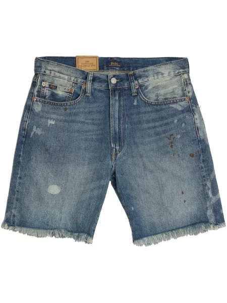 Manšestrové běžecké chinos Polo Ralph Lauren s výšivkou modré