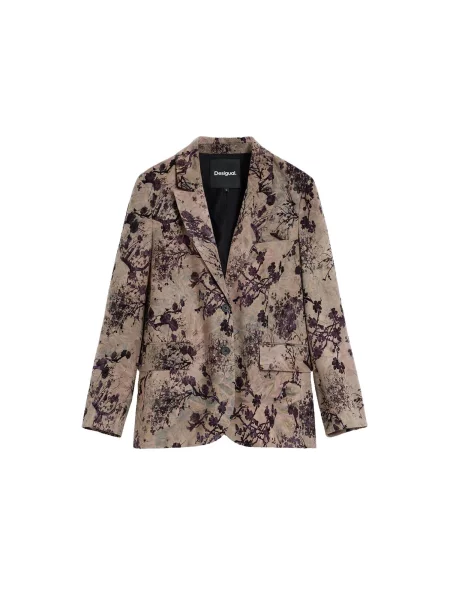 Desigual Sacou brocart / gri închis / ciclam negru