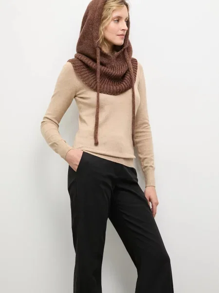 Шапка Answear.lab з капюшоном коричнева