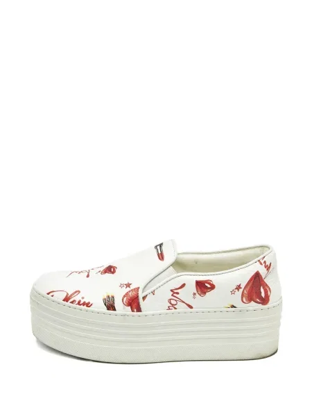 Sneakerși Philipp Plein cu platformă slip-on alb