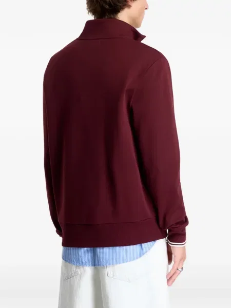 Hanorac cu fermoar Fred Perry roșu