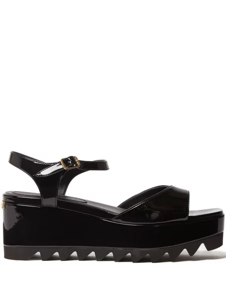 Sandale Stella Mccartney cu platformă cu cataramă negru