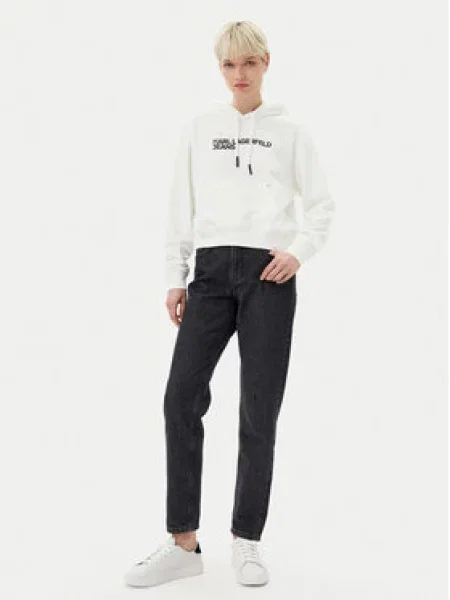 Mikina Karl Lagerfeld Jeans bílá