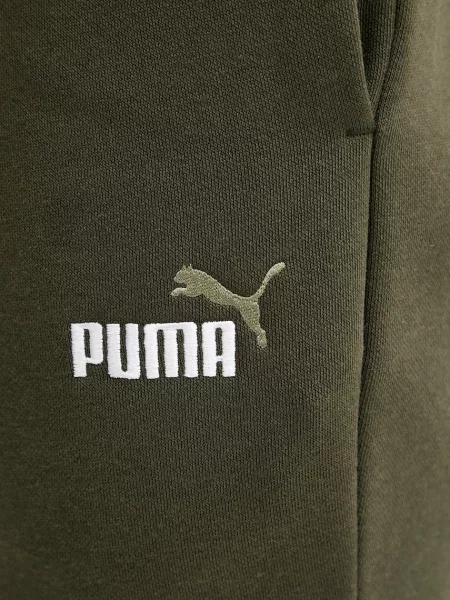 Спортивные штаны Puma с аппликацией зеленые