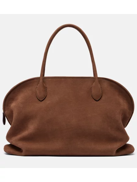 Geantă shopper The Row din piele maro