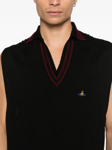 Košulja Vivienne Westwood bez rukava s V-izrezom crna