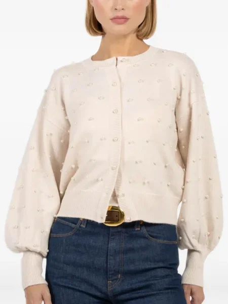 Cardigan Zimmermann cu perle alb