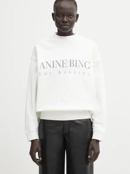 Anine Bing hanorac de jaci cu imprimeu alb
