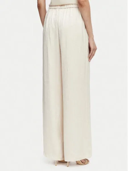 Guess Hlače iz tkanine Svetlo Wide Leg bež